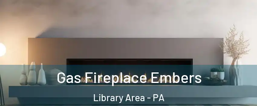 Gas Fireplace Embers Library Area - PA